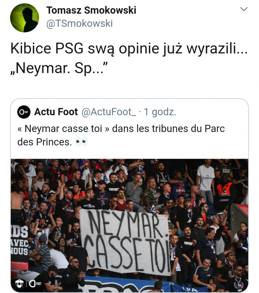 OSTRE słowa kibiców PSG w stronę Neymara!